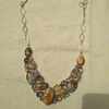 Natural agate gemstone necklace
