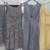 4 dresses one yellow and 3 in grey color