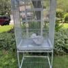 Light grey floor model bird cage- like NEW