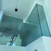 glass, railings, stairs, bathrooms, offices, door closer