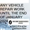 automotive repair special 24% off