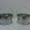 Medium size tin pails for sale for $3 each