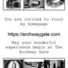 You are invited to visit my homepage - The Archway Gate