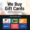 Buying gift cards. Highest prices paid from the comfort of home