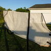 74 in. white mesh fly sheet trimmed in black