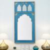 Buy Izara Carved Mirror Frame (Distressed Dark Blue) | Wooden Street