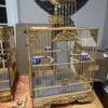 Vintage hand crafted bamboo show  cage