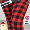 NEW OS/TC/TC2 Womens Christmas Red Plaid Leggings, Soft as Lularoe