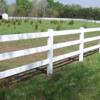 3 Rail Ranch-Style White Vinyl Fencing - $60