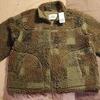 BDG green camouflage fleece jacket.
