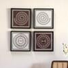 Buy Tarpa Dance Warli Artwork Set Of 4 Wall Frame | Wooden Street