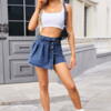 New Raw Hem Denim Skort Latest Fashion