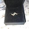 Vintage 14k P Double Band Gold Engagement Ring Set