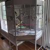 Corner bird cage