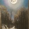 Soft pastel painting original. The Luna