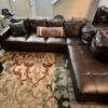 Brown Leather Sectional