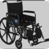 Medline Durable Steel Wheelchair with Flip-Back Desk-Length Arms, Elevated Leg Rests - $150