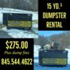 15 yard dumpster rental Orange County, NY $275