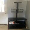 Tv stand with tv mount attached