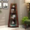 Severino Sheesham Wood Foldable Bookshelf (Honey Finish)