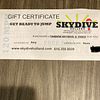 Skydiving Gift Certificate
