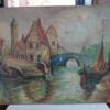 An old oil painting, not signed by the artist, has a defect,